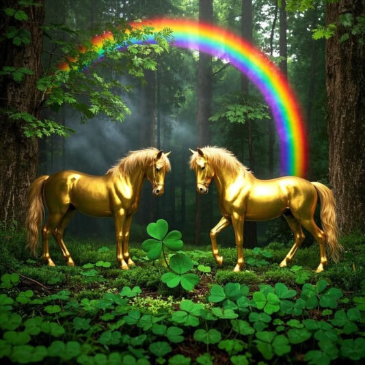 lucky Symbol Gold Horses